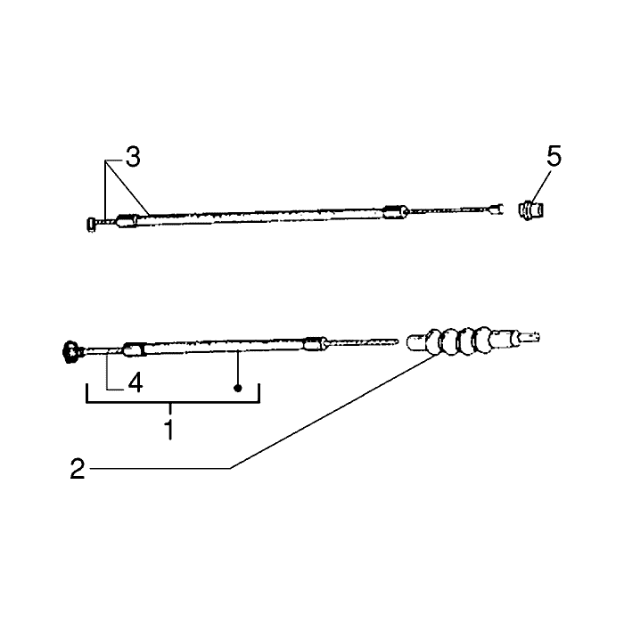 Gaskabel-koppelingskabel