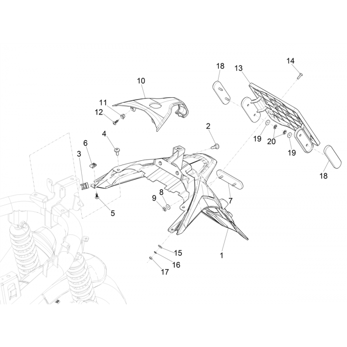 Achterklep - spatbordklep