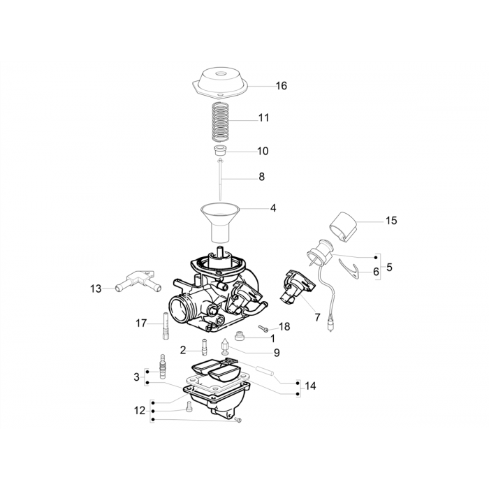 Onderdelen carburateur