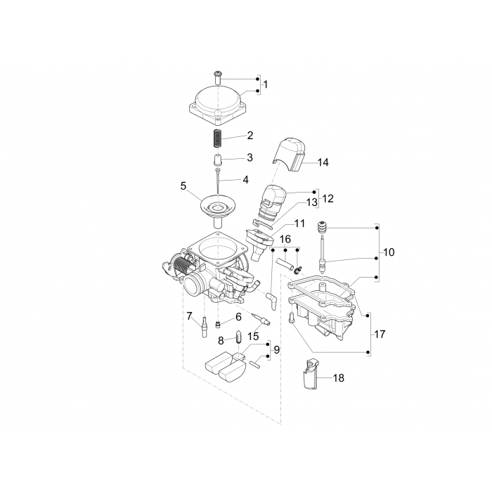Onderdelen carburateur