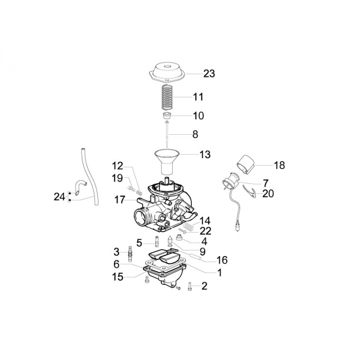 Onderdelen carburateur