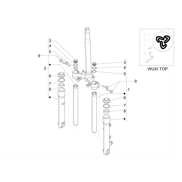 Vork componenten (Wuxi Top)