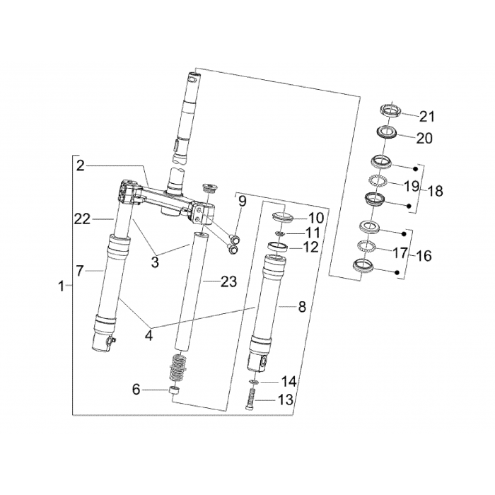 Vork/stuurkabel - Balhoofdset