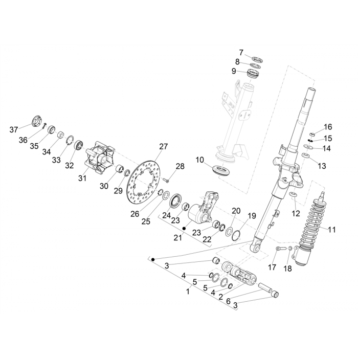 Vork/stuurkabel - Balhoofdset
