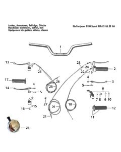 Stuur compl + kabels c 50 517-21 l0 21 la