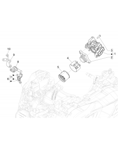 Gasklephuis - Injector - Inlaatspruitstuk