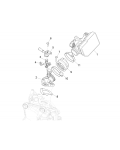 Gasklephuis - Injectiestuk  – Inlaatspruitstuk