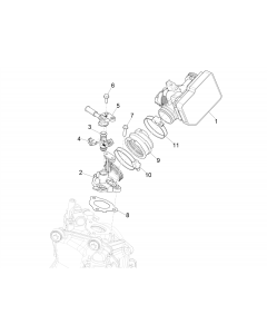 Gasklephuis - Injectiestuk  – Inlaatspruitstuk