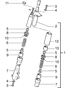 Voorwielophanging - Schokbreker
